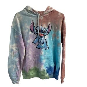 Disney Tie-Dye Stitch‎ Hoodie - Multicolor Women’s Size Small